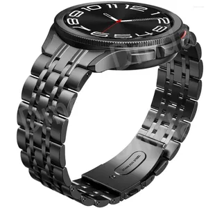 Bracelets de montre Bracelet en acier inoxydable en métal d'origine pour Samsung Galaxy 6 5 Pro 40 44mm bande 4 classique 47 43mm Bracelet à extrémité incurvée