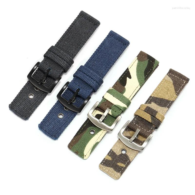 Watch Bands PEIYI Quality Nylon Watchband Men's Women's Sports Mountaineering Series Canvas Replacement Belt 18 / 20 22 24mm