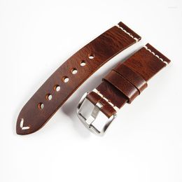Bekijk bands Kwaliteit Watchbands Lederen band 20/22/24 mm bandriem 20 mm 22 mm 24mm Vintage Soepel Correa de Reloj PolsWatch Bracelet