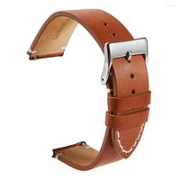 Bands de montre à libération rapide Calfskin Leather Watchs Watchs Matte Ultra-Thin Wristwatch Band 16 mm 18 mm 20 mm 22 mm 24 mm STAPLES