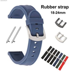 Bekijkbanden Snelle release Pins Sport Rubber Watch Riem 18 mm 20mm 22 mm 24 mm vervangende Silicone Watchband Waterdichte pols Watch Bandl24410