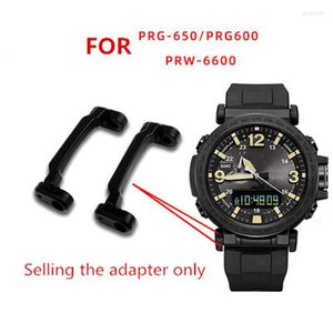 Bekijk bands refit Watchband Connector voor Gshock PRG-600YB-3 PRG-650 PRW-6600 Plastic materiaaladapter Black Converter Accessories Deli22