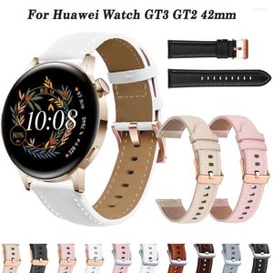 Bracelets de montre remplacement 20mm Bracelet intelligent pour Huawei GT3 GT 3 Pro 43mm Correa Bracelet 2 GT2 42mm Bracelet de montre en cuir