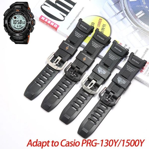 Bracelets de montre Bracelet en caoutchouc de résine pour Casio ProTrek PRG-130 PRW1500 PRG130 PRW-1500 hommes Sport accessoires imperméables Bracelet de remplacement