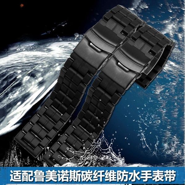 Bracelets de montre bracelet en résine pour fibre de carbone mâle 3051 plastique acier militaire plongée 23mm Deli22