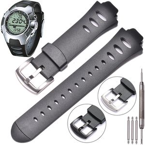 Bekijk bands Rubber Black Strap SS0S4723000 voor Suunto Observer SR X6HRM december19 P45 Men's Sports Watch Polsband Bracelet Accessories 230814