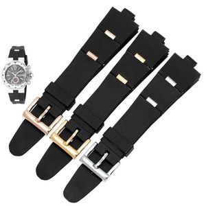 Watch Bands SILE Barcelet Accessoires Band pour DP42C14SVDGMT Convex STRAPE RÉSABLE 8MM Men et femmes 2 types Q240510