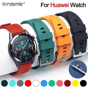 Horlogebanden Siliconen 22mm band voor Huawei GT 2 3 4 46mm Polsband Watch3 GT4 GT2 Pro GT2e Magic2 Armband Voetbal Patroon Band 231124