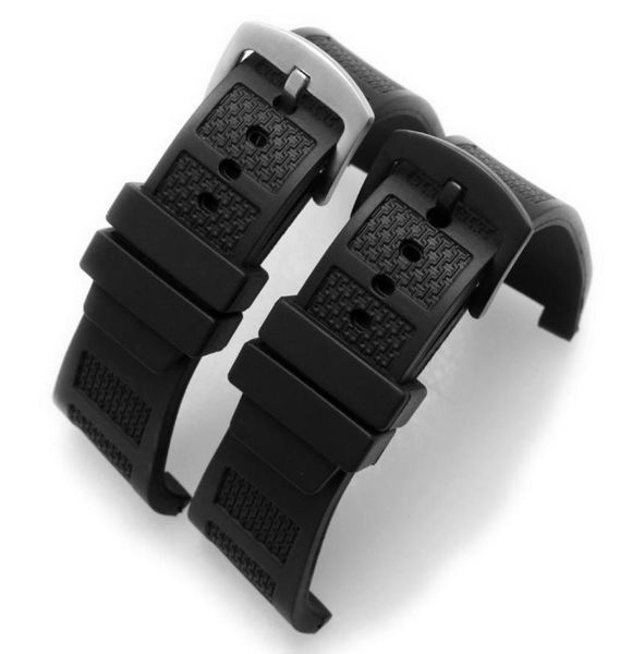 Bracelets de montre en Silicone, modèle Men039s, pour IWC Engineer Series IW323601 IW376501 IW322503, encoche noire, 30x16mm, 4211350