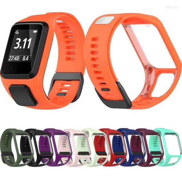 Bracelets de montre Bracelet de remplacement en Silicone pour TomTom Runner 2 3 Spark GPS série Tom Bracelet accessoires