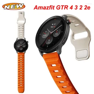 Bracelets de montre Bracelet en Silicone pour Amazfit GTR 4 47MM 42MM Bracelet de montre 20 22mm Bracelet de Sport Correa GTS 2 3 4mini bande Bip Pro