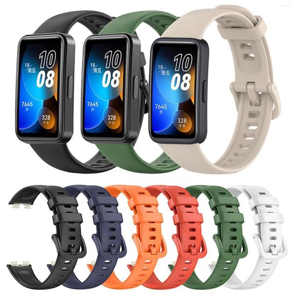 Bracelets de montre Bracelet en Silicone pour Huawei bande 8 accessoires SmartWatch remplacement Bracelet de montre Bracelet Correa Bracelet