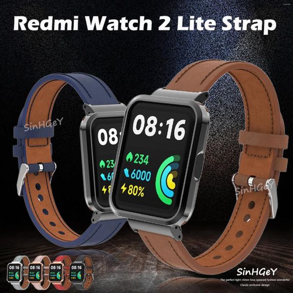 Bracelets de montre SinHGeY pour Redmi 2 Lite bracelet en cuir bracelet de remplacement en peau de vache