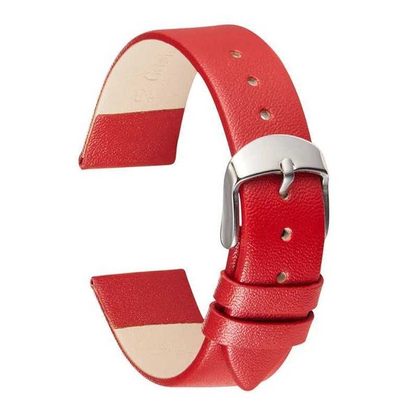 Bands de monotage Softs Calfskin en cuir Bands Femmes Bracelets de mode Braceuses Business 14 mm 16 mm 18 mm 22 mm Band mince Simple H240504