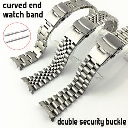 Bracelets de montre Bracelet de montre en acier inoxydable 316L solide 18 19 20 21 22 23 24 26 28 30mm bracelet de montre à extrémité incurvée bracelet de remplacement bracelets 230921