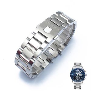 Bracelets de montres Bracelet de montre en acier inoxydable massif 22mm Bracelet Bracelet de montre pour série Calera Accessoires de montre Bande Acier Argent Hommes 230808