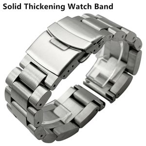 Horlogebanden Effen Verdikking 55mm 316L Roestvrij Staal Horlogebanden Zilver 22mm 24mm 26mm Metalen Band Polshorloges Armband 230727