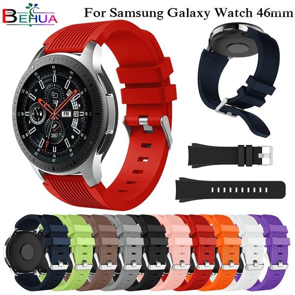 Bandas de reloj Banda de pulsera de silicona deportiva para Samsung Galaxy 46 mm SM-R800 Correa 42 mm SM-R810 Correas inteligentes