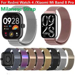 Horlogebanden RVS band geschikt voor Redmi Watch 4 band Milan ring magnetische armband geschikt voor Watch 8 Pro band Watch 4 24323