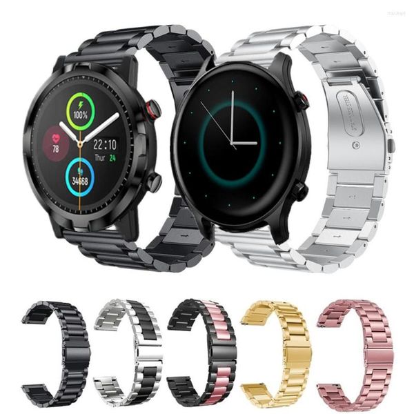 Correas de reloj correa de muñeca de acero inoxidable para Haylou RS3 LS04 RT LS05S pulsera de repuesto Solar LS02 Metal Smart