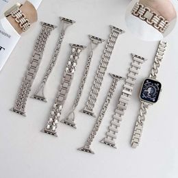 Horlogebanden Stalen roestvrijstalen armband voor Apple Watch Band 41 mm 8 7 6 3 4 5 se band voor iWatch Ultra 49 mm 41 mm 45 mm 40 38 mm 42 mm 44 mm Vrouwen Star Light-serie