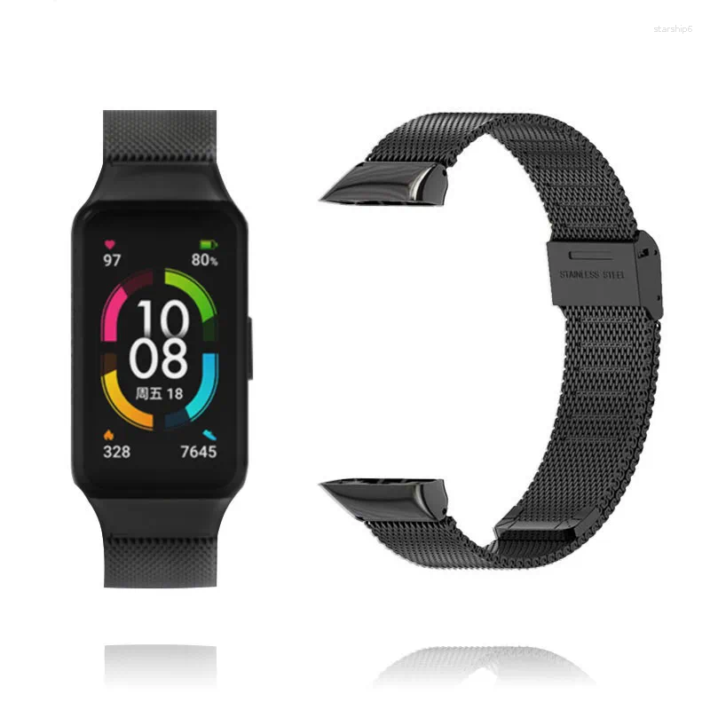 Watch Bands Strap For Huawei Band 6 7 Straps Pro Honor Bracelet Smart Watchband Belt Metal Accessories