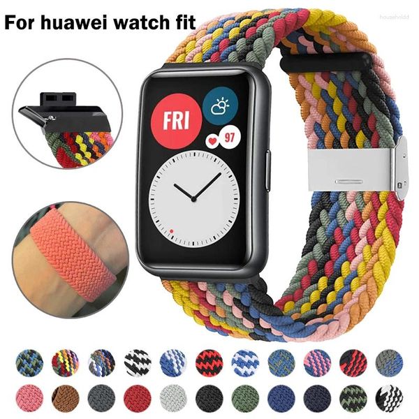 Bracelets de montre bracelet pour Huawei Fit 2 bandes en Nylon tressé tissé bracelet de montre réglable bracelet de remplacement
