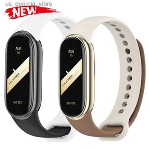 Bandes de montre Bracelet pour Mi Band 8 Bracelet pour Xiaomi Smart Band 8 NFC Sport Sile Miband 8 sangle Correa Accessoires de remplacement Y240321