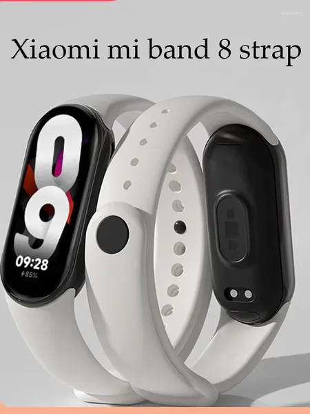 Correas de reloj Correa para Xiaomi Mi Band 8 versión Global NFC accesorios de pulsera pulsera de silicona pulsera Correa MiBand