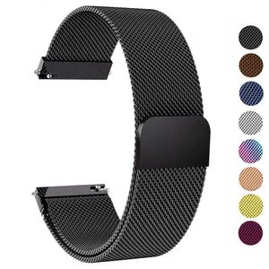 Bekijkbanden die geschikt zijn voor Samsung Galaxy Watch 4/Classic/46mm/42 mm/Active 2 Gear S3 Frontier Magnetische armband Huawei GT/2/3/Pro Band 240424