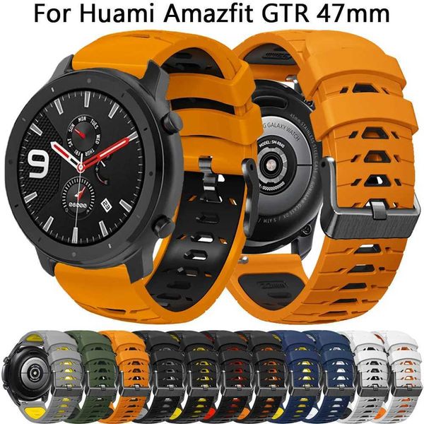 Bandas de reloj adecuadas para Xiaomi Huami Amazfit GTR 47MM 2 2E Stratos 3 Reloj Strap Pulsera adecuada para Amazfit GTR 4 3Pro RELAJE CORREA 240424