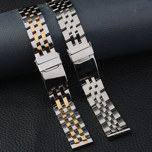 Superieure horlogebanden 18 22 24 mm 316L roestvrij stalen horlogeband voor Breitling waterdichte zilveren polsband man vrouw gratis gereedschap 230807