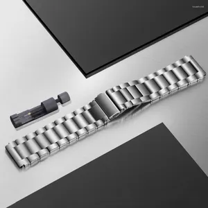 Bracelets de montre Bracelet en métal titane 20mm pour Huawei 3 bandes Pro GT2 Bracelet de montre Samsung 45mm Bracelet d'affaires de luxe Bracelet