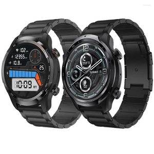 Correas de reloj Correa de titanio para TicWatch GTW Metal Band Pro 3 Ultra GPS /GTX/S2/E2/E3/GTH Pulsera de repuesto 20/22 mm Accesorios para correas de reloj