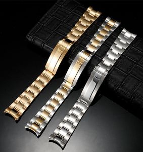 Correas de reloj Correa de metal de alta calidad para reemplazo clásico Oyster Submarainer Steel 21mm 20mm