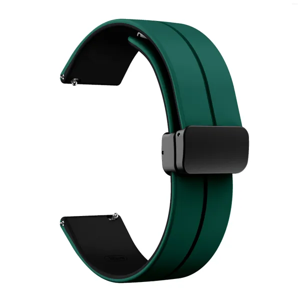 Bracelets de montre bracelet en Silicone souple bicolore pour Samsung Galaxy 3/Active 2 20mm 22mm bracelet de remplacement 46mm 42mm/Gear S3