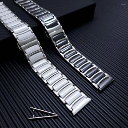 Bekijk banden uebn roestvrijstalen keramische riem voor OnePlus One plus armband vervangende horlogebanden accessoires