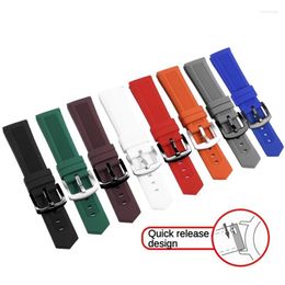 Bracelets de montre Bracelet en caoutchouc étanche universel 18/20/22/24mm Banp en silicone souple pour hommes et femmes