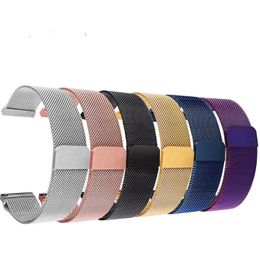 Bracelets de montre UTHAI bracelet en maille magnétique en acier inoxydable universel 16mm 18mm 20mm 22mm 24mm bracelets de montre à dégagement rapide 231109