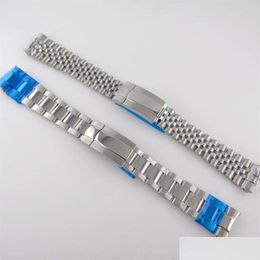 Watch Bands Watch Bands Sier 20mm Oyster Jubilee Stijl Band Staal Bracelet Reserveonderdelen 316L Roestvrij vouw Clasp Middle Pol OTB9J