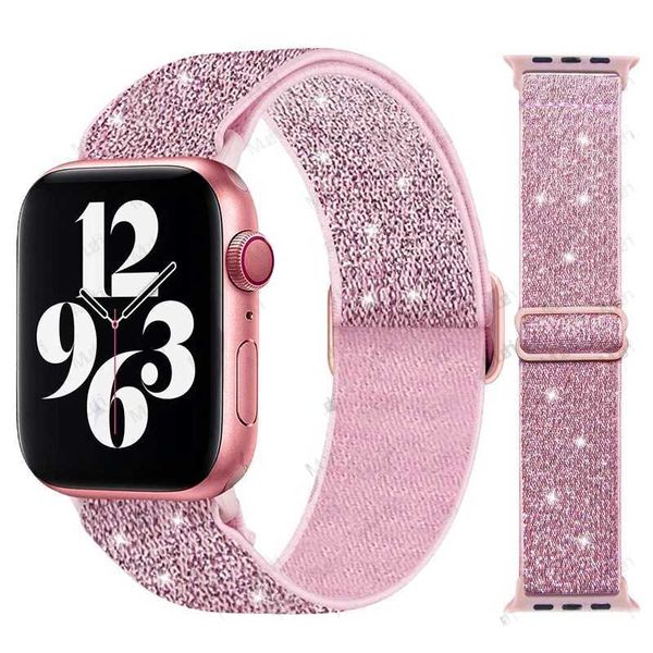 Les bandes regardent regarder Ultra 49 mm STRAP 45 mm 44/40 mm 41 mm Bracelet à boucle en nylon réglable Iwatch Series 4 5 SE 6 7 8 240424