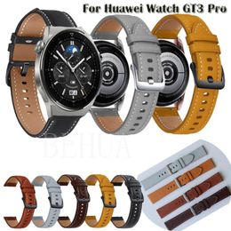 Horlogebanden Horlogeband Voor Huawei GT 3 Pro 46mm 43mm 22mm 20mm Lederen Band Polsband armband GT3 GT2 42mm
