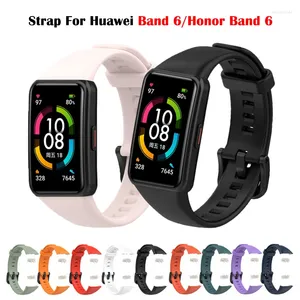 Horlogebanden Horlogeband voor Huawei Honor Band 6 Correa Siliconen vervangende band Armband 6/6 Pro Smart Accessoires