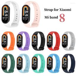 Horlogebanden Horlogeband voor Xiaomi Mi Band 8 Smart Vervanging Band Sport Siliconen Verstelbare polsband 8/8 NFC Correa