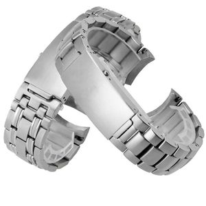Horlogebanden Horlogeband Effen roestvrijstalen polsband 20 mm Vervanging stalen band Mannelijke accessoires voor omega 007 CJ191225228n