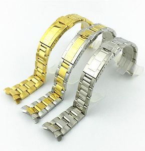 Watch Bands Watchbracelet pour les accessoires de série Bande de plongée 20 mm Grille 3 perles hommes en acier inoxydable Oyster Perpetual Strap8848783