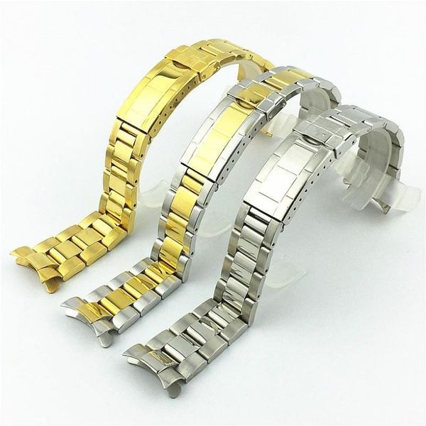 Watch Bands Watchbracelet for Series Accessories Band 20 mm Grille de plongée 3 perles hommes en acier inoxydable Oyster Perpetual Strap229i