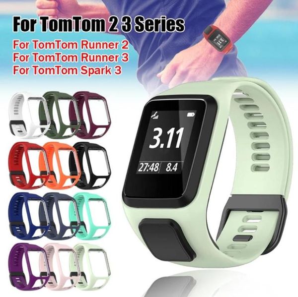 Regardez des bandes de bracelets pour Tomtom 2 3 Runner Spark Music Cardio Remplacement Bracelet 4 Silicone Belt Parts6697785