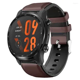 Horlogebanden polsband voor Ticwatch Pro 3 Ultra GPS-band X Prox vervangende armband siliconen lederen riem