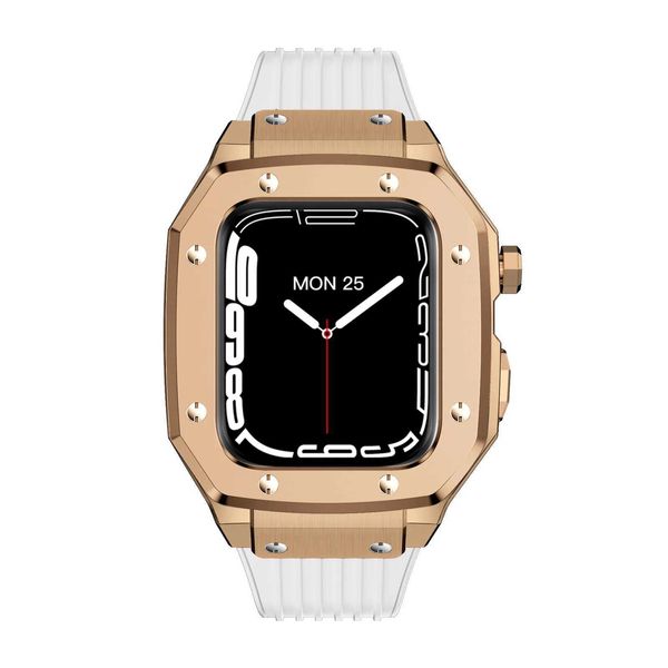 Montre Bands Broison pour Applewatch 8 7 STRAPE MECHECLE MÉCANIQUE ALLIAGE NOUVEAU ÉTAT DE PROTECTION MÉTALLE 44MM 45MML2404